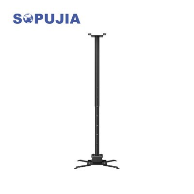 Finns det några vita projektorstativ med kabelhantering?